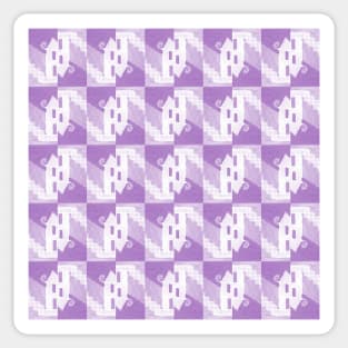 Halloween Haunted House Pattern Purple Sticker